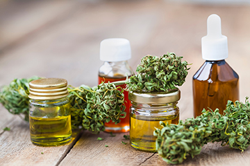 Photo of cannabis products.